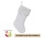 20.5 Inch White Christmas Stocking with Faux Fur Border Trim Handicraft Xmas Tree Decoration Ornaments